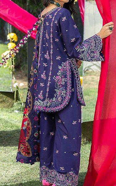 Asim Jofa Blue Lawn Suit | Pakistani Lawn Dress in USA- Image 2
