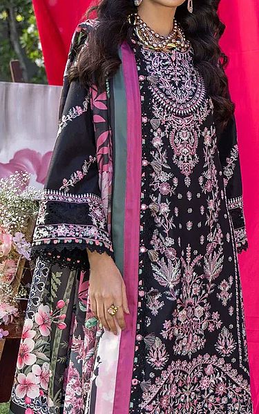 Asim Jofa Black Lawn Suit | Pakistani Lawn Dress in USA- Image 2