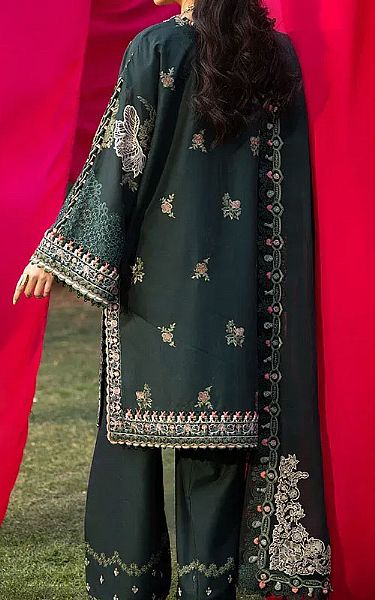 Asim Jofa Bottle Green Lawn Suit | Pakistani Lawn Dress in USA- Image 2