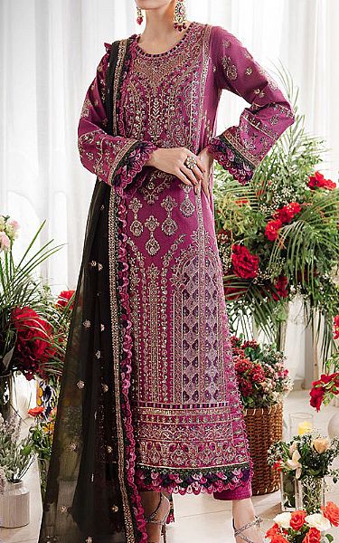 Asim Jofa Purple Lawn Suit | Pakistani Lawn Dress in USA- Image 1
