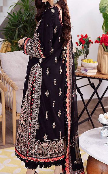 Asim Jofa Black Lawn Suit | Pakistani Lawn Dress in USA- Image 2