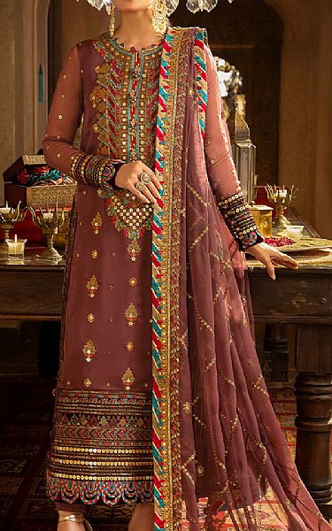 Asim Jofa Bole Chiffon Suit | Pakistani Embroidered Chiffon Dresses- Image 1