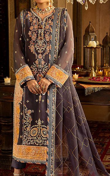 Asim Jofa Matterhorn Chiffon Suit | Pakistani Embroidered Chiffon Dresses- Image 1