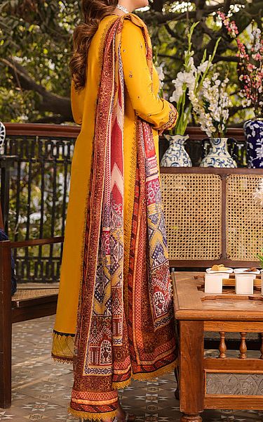 Asim Jofa Mustard Cambric Suit | Pakistani Lawn Suits- Image 2