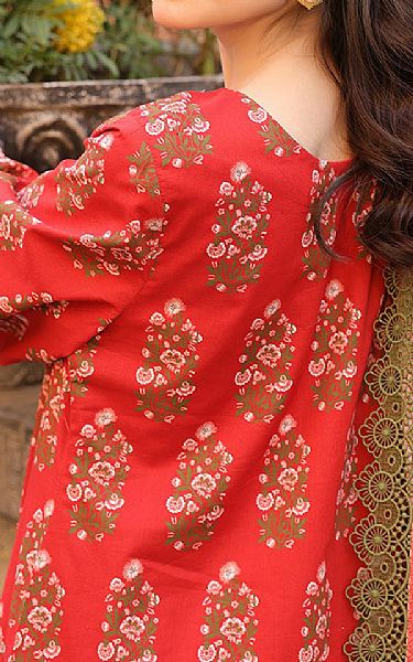 Asim Jofa Red Lawn Suit (2 pcs) | Pakistani Lawn Dress in USA- Image 2