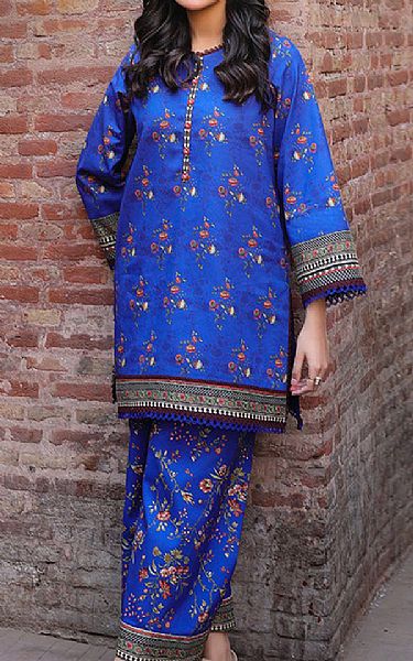 Asim Jofa Blue Lawn Suit (2 pcs) | Pakistani Lawn Dress in USA- Image 1