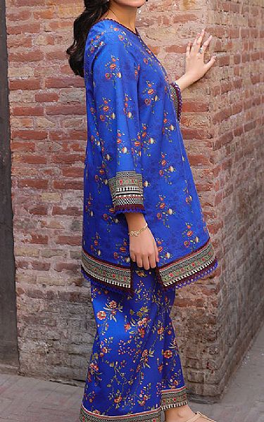 Asim Jofa Blue Lawn Suit (2 pcs) | Pakistani Lawn Dress in USA- Image 2