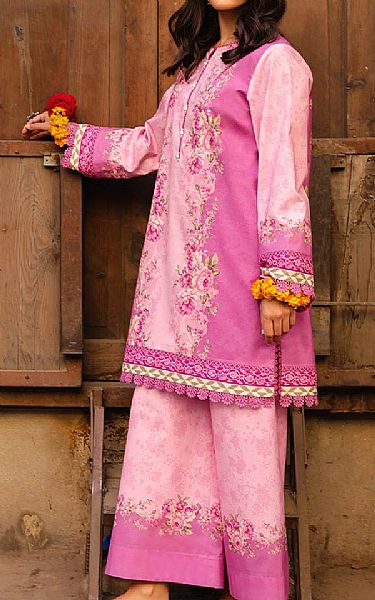 Asim Jofa Pink Lawn Suit (2 pcs) | Pakistani Lawn Dress in USA- Image 2