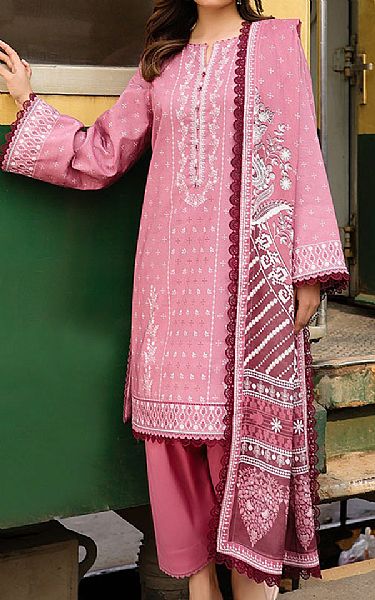 Asim Jofa Pink Lawn Suit | Pakistani Lawn Dress in USA- Image 1