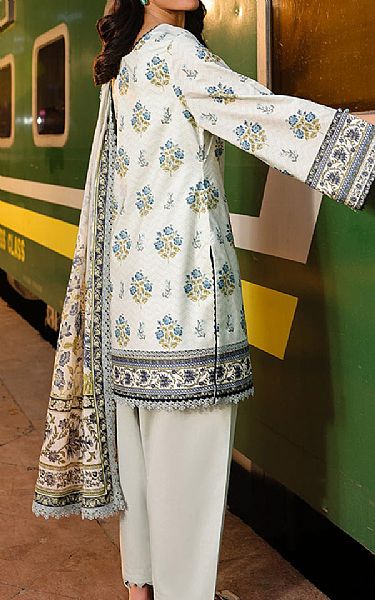 Asim Jofa Off White Lawn Suit | Pakistani Lawn Dress in USA- Image 2
