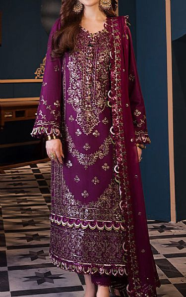 Asim Jofa Grape Purple Lawn Suit | Pakistani Lawn Suits- Image 1
