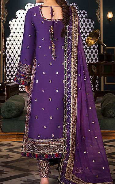 Asim Jofa Purple Lawn Suit | Pakistani Lawn Suits- Image 2