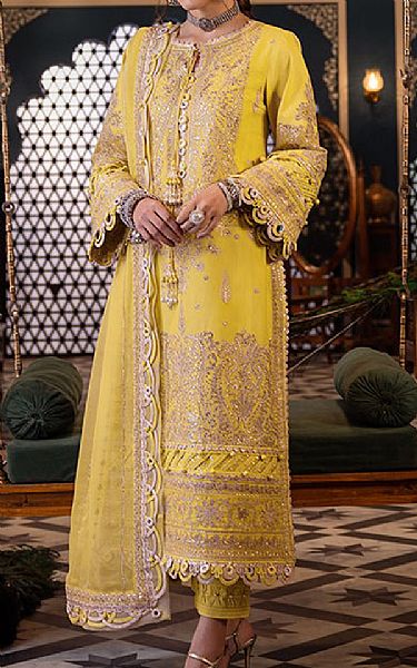 Asim Jofa Yellow Lawn Suit | Pakistani Lawn Suits- Image 1