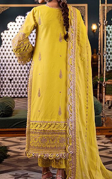 Asim Jofa Yellow Lawn Suit | Pakistani Lawn Suits- Image 2