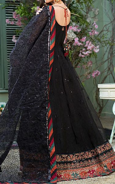 Asim Jofa Black Organza Suit | Pakistani Dresses in USA- Image 2