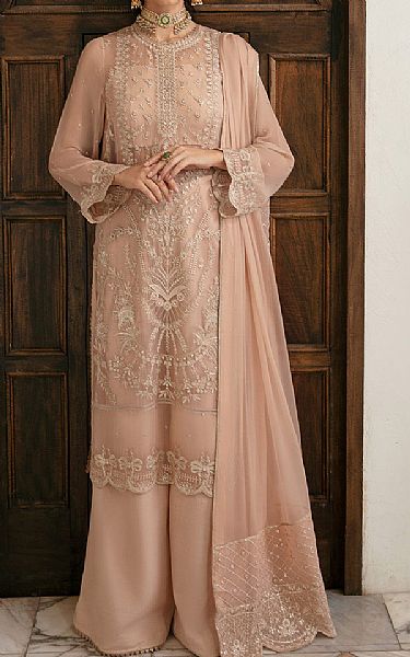 Ayzel Rose Pink Chiffon Suit | Pakistani Embroidered Chiffon Dresses- Image 1