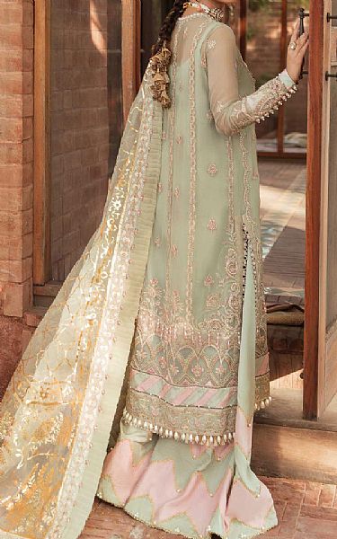 Afrozeh Pistachio Green Chiffon Suit | Pakistani Dresses in USA- Image 2
