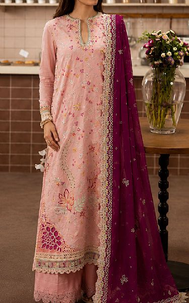 Ayzel Pastel Pink Cotton Suit | Pakistani Lawn Dress in USA- Image 1