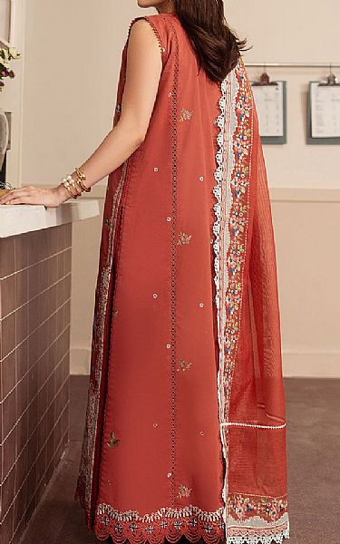 Ayzel Bright Orange Lawn Suit | Pakistani Lawn Dress in USA- Image 2