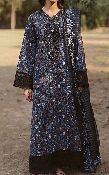 Ayzel Black Lawn Suit | Pakistani Lawn Dress in USA- Image 1