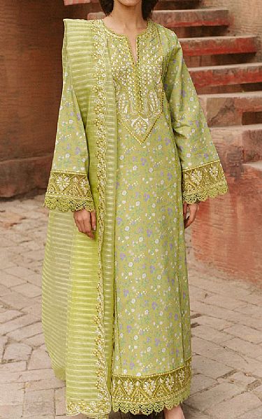 Ayzel Green Lawn Suit | Pakistani Lawn Dress in USA- Image 1