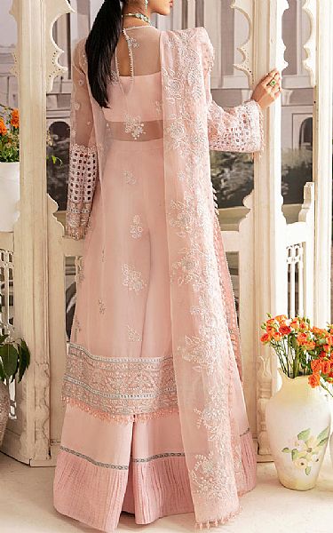 Ayzel Baby Pink Organza Suit | Pakistani Embroidered Chiffon Dresses- Image 2