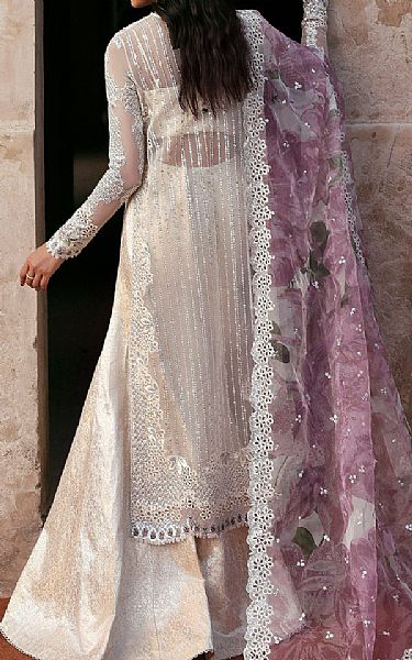 Ayzel Off White Organza Suit | Pakistani Embroidered Chiffon Dresses USA- Image 2
