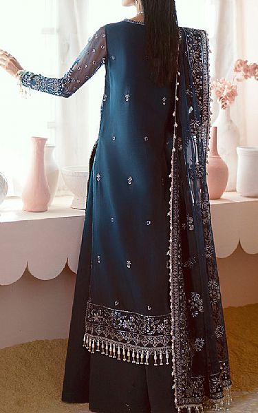 Ayzel Nile Blue Organza Suit | Pakistani Embroidered Chiffon Dresses USA- Image 2