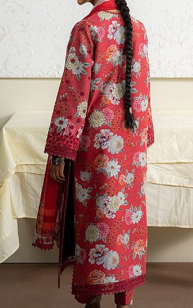 Ayzel Faded Red Lawn Suit | Pakistani Lawn Dress in USA- Image 2