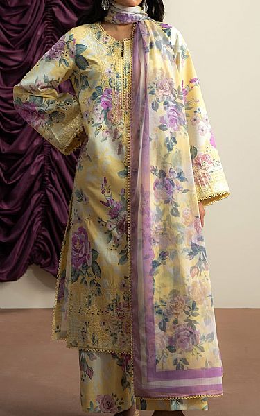 Ayzel Sand Gold Lawn Suit | Pakistani Lawn Dress in USA- Image 1