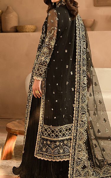 Ayzel Black Organza Suit | Pakistani Embroidered Chiffon Dresses USA- Image 2