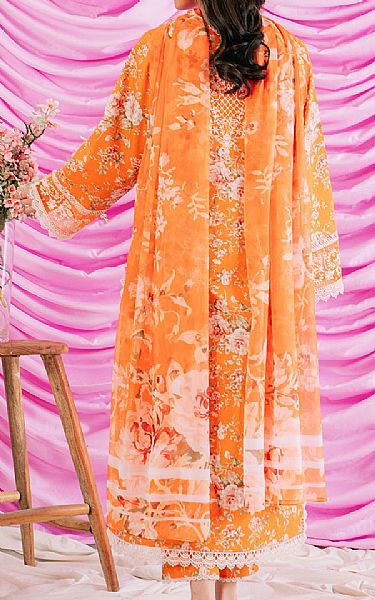 Ayzel Cadmium Orange Lawn Suit | Pakistani Lawn Suits- Image 2