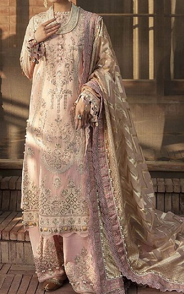 Afrozeh Rose Pink Silk Suit | Pakistani Dresses in USA- Image 1