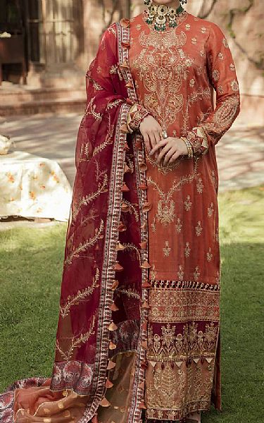 Afrozeh Orange Masuri Suit | Pakistani Dresses in USA- Image 1