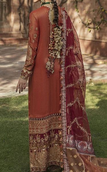 Afrozeh Orange Masuri Suit | Pakistani Dresses in USA- Image 2