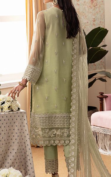 Ayzel Green Smoke Chiffon Suit | Pakistani Embroidered Chiffon Dresses- Image 2