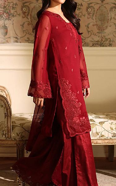 Azure Maroon Chiffon Suit | Pakistani Embroidered Chiffon Dresses USA- Image 2