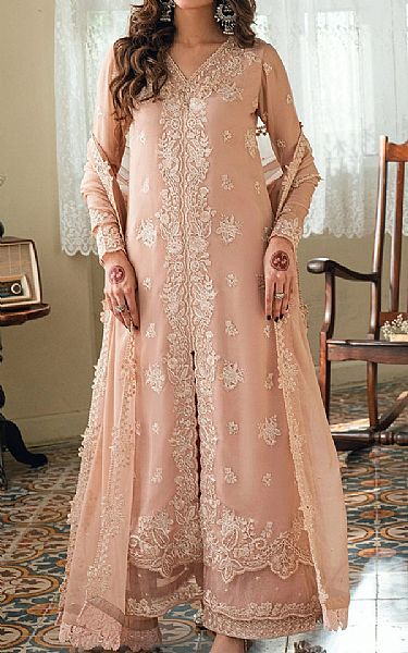 Azure Cavern Pink Chiffon Suit | Pakistani Embroidered Chiffon Dresses USA- Image 1