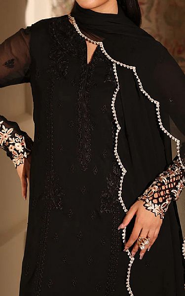 Azure Black Chiffon Suit | Pakistani Embroidered Chiffon Dresses USA- Image 3