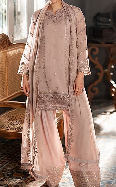 Azure Oriental Pink Chiffon Suit | Pakistani Embroidered Chiffon Dresses USA- Image 1