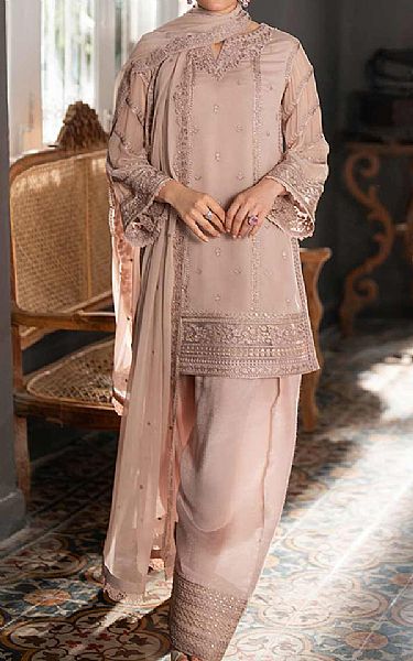 Azure Oriental Pink Chiffon Suit | Pakistani Embroidered Chiffon Dresses USA- Image 3