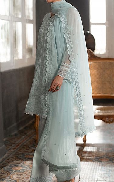 Azure Cadet Grey Chiffon Suit | Pakistani Embroidered Chiffon Dresses USA- Image 2