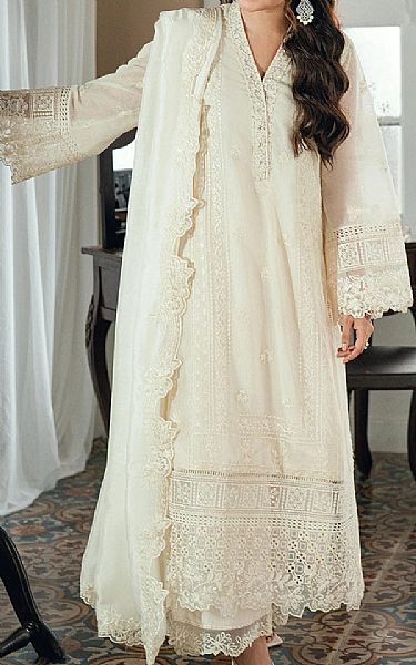 Azure Off White Net Suit | Pakistani Embroidered Chiffon Dresses USA- Image 1