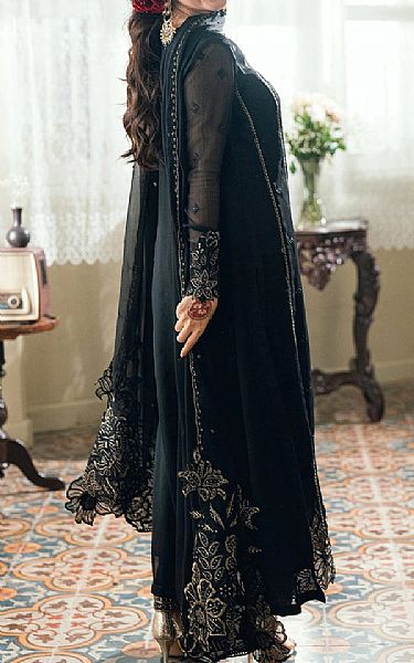 Azure Black Chiffon Suit | Pakistani Embroidered Chiffon Dresses USA- Image 2