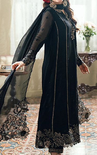 Azure Black Chiffon Suit | Pakistani Embroidered Chiffon Dresses USA- Image 3