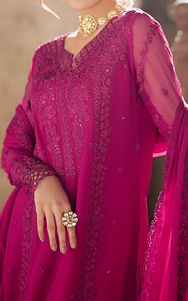 Azure Magenta Chiffon Suit | Pakistani Embroidered Chiffon Dresses USA- Image 3