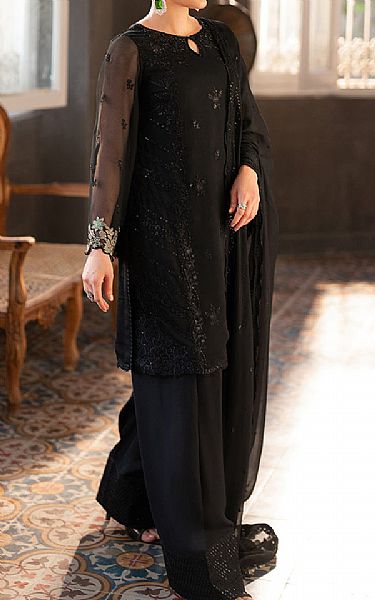 Azure Black Chiffon Suit | Pakistani Embroidered Chiffon Dresses USA- Image 2
