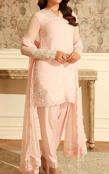 Azure Pale Pink Chiffon Suit | Pakistani Embroidered Chiffon Dresses USA- Image 1