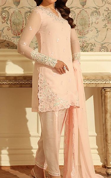 Azure Pale Pink Chiffon Suit | Pakistani Embroidered Chiffon Dresses USA- Image 2