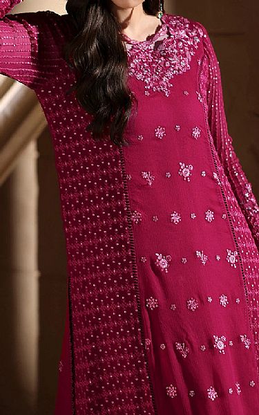 Azure Fuchsia Chiffon Suit | Pakistani Embroidered Chiffon Dresses USA- Image 3